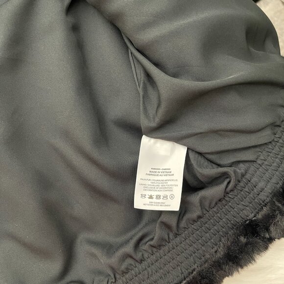 Nike Plush Faux Fur Full Zip Jacket in Black/Beige Women's Size L NWT MSRP $175 - Picture 8 of 8
